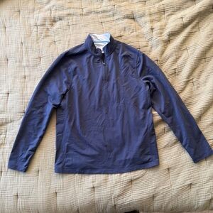 Men’s Navy J Crew Performance Quarter Zip Size Large